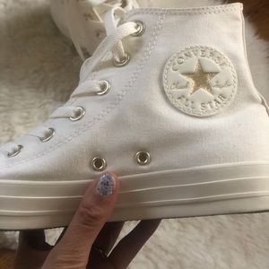 Converse all star mono glam hi top egret